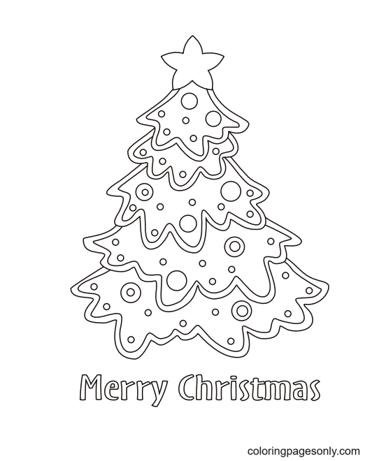 Christmas Tree Card Coloring Page Free Printable Coloring Pages