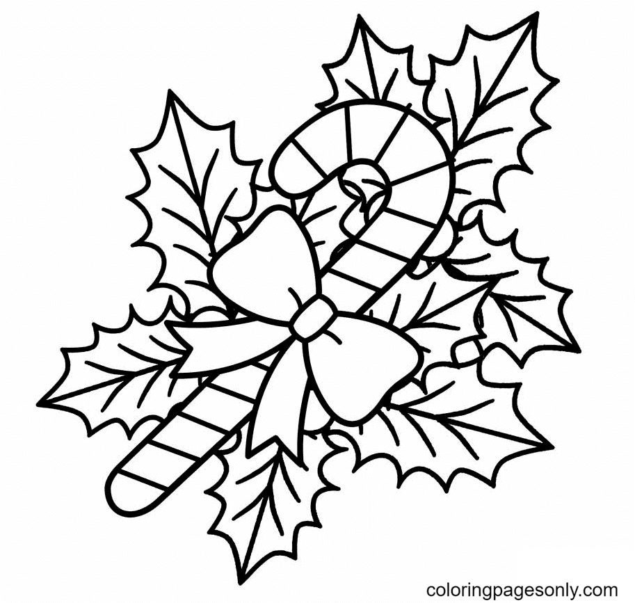 Free Christmas Candy Cane Coloring Page Free Printable Coloring Pages