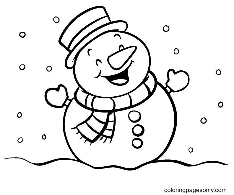 Snowman Coloring Pages Free Printable Coloring Pages