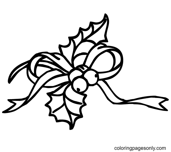 Holly Leaf Coloring Page Free Printable Coloring Pages