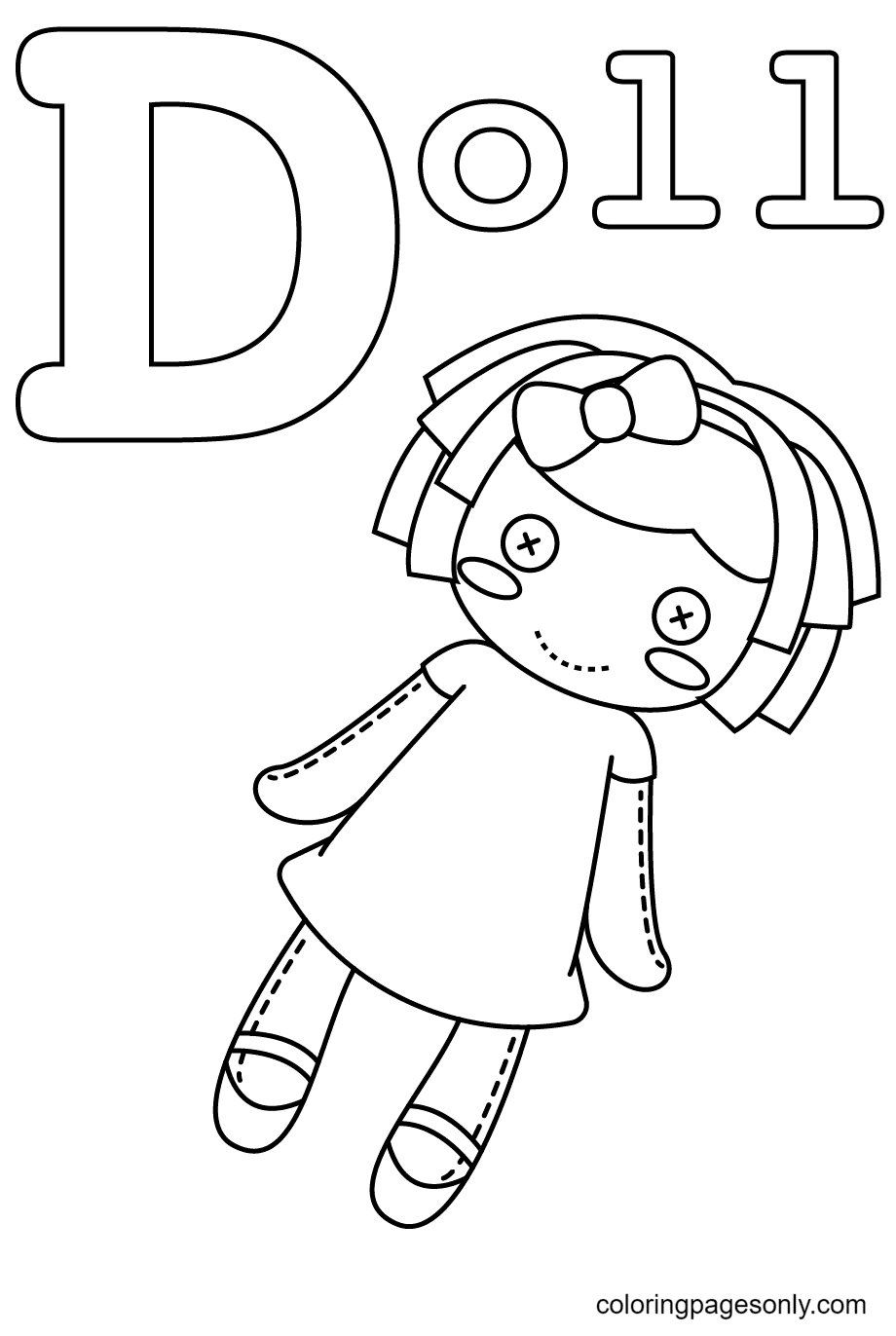 Letter D is for Duck Coloring Pages Letter D Coloring Pages
