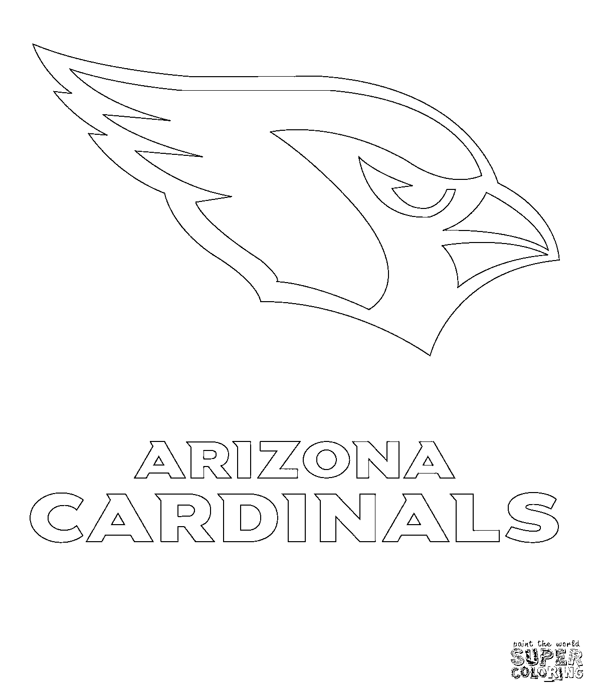 Arizona Cardinals Logo Coloring Pages NFL Coloring Pages Coloriages