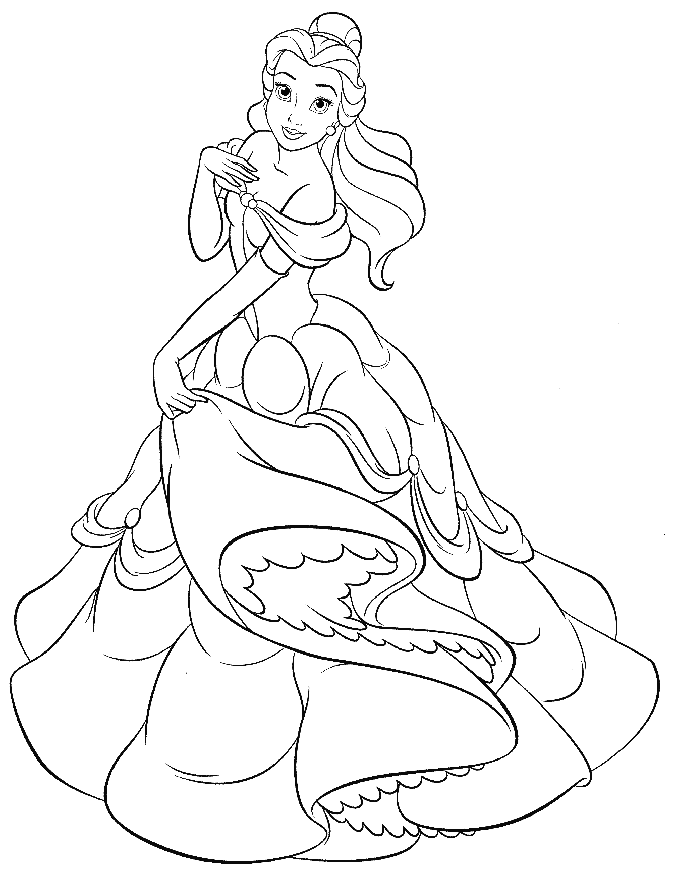 50+ Belle Coloring Pages Free Printable PDF, JPG, PNG & Online Coloring