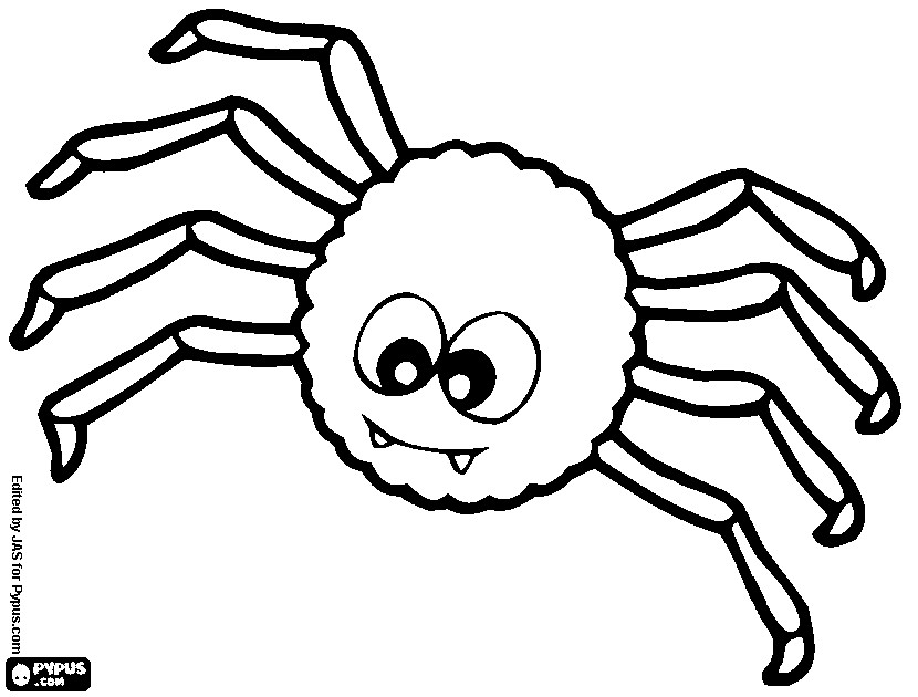 Big Spider Coloring Page - Free Printable Coloring Pages
