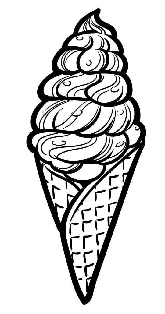 Free Ice Cream Cone Coloring Page Free Printable Coloring Pages