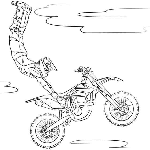 Free Printable Dirt Bike Coloring Page - Free Printable Coloring Pages