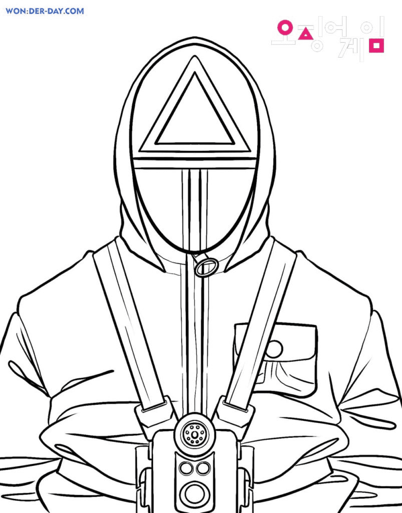 SaeByeok 067 Player Coloring Pages Squid Game Coloring Pages