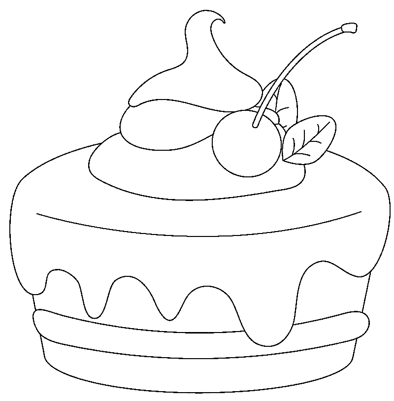 70 Cake Coloring Pages