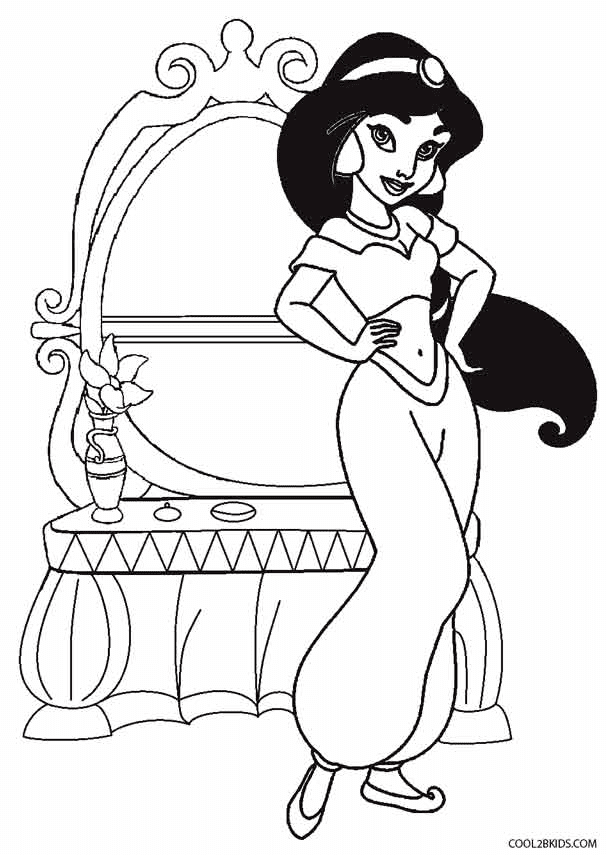 Jasmine Printable Free Coloring Page - Free Printable Coloring Pages