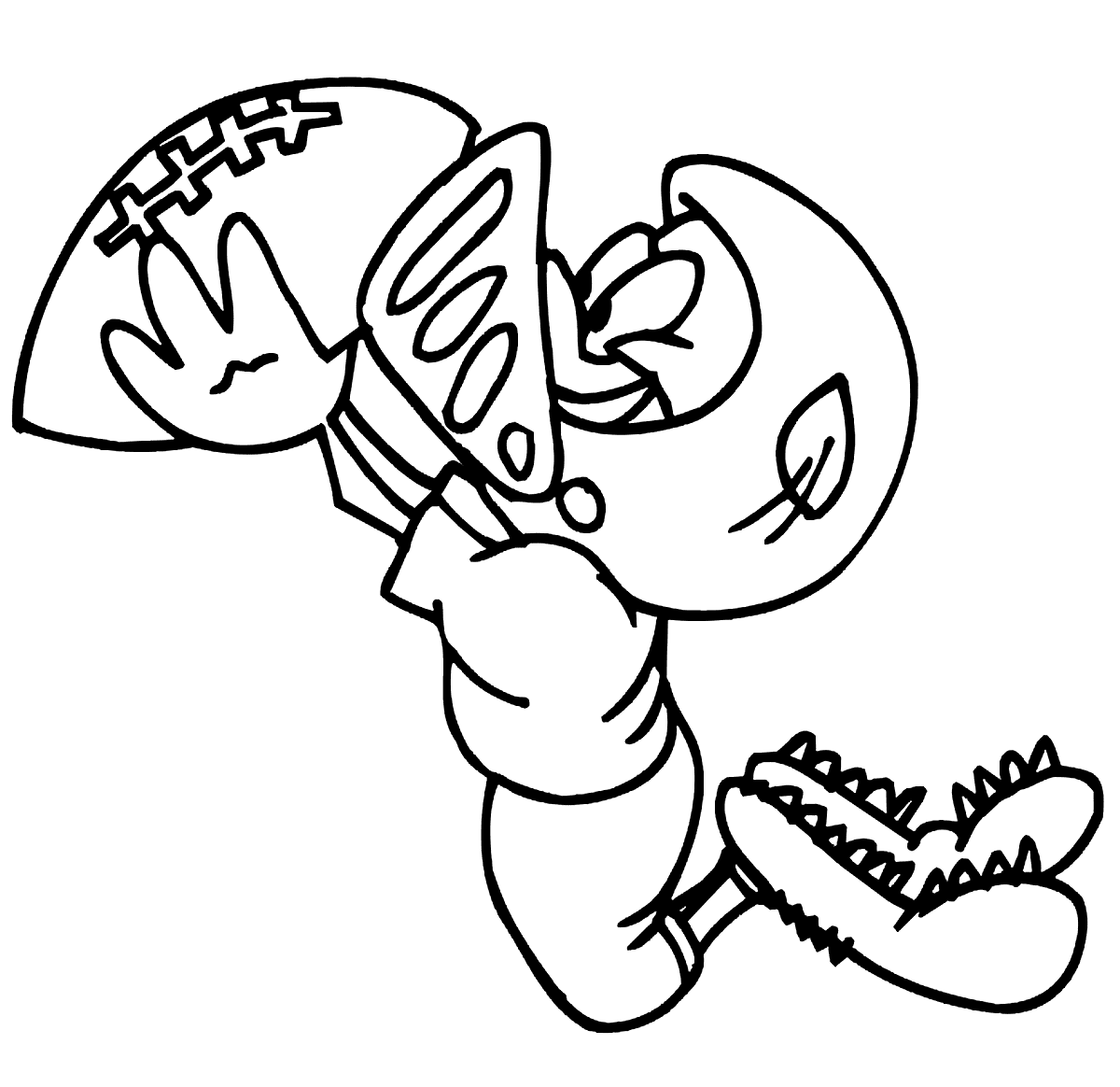 SpongeBob Football Player Coloring Pages Football Coloring Pages