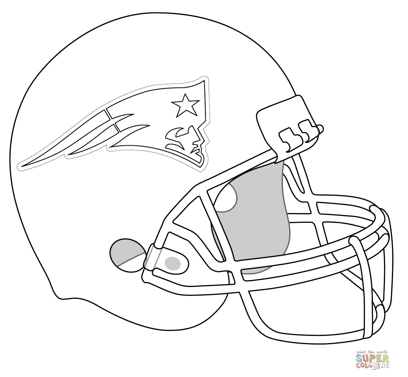 New England Patriots Helmet Coloring Page Free Printable Coloring Pages