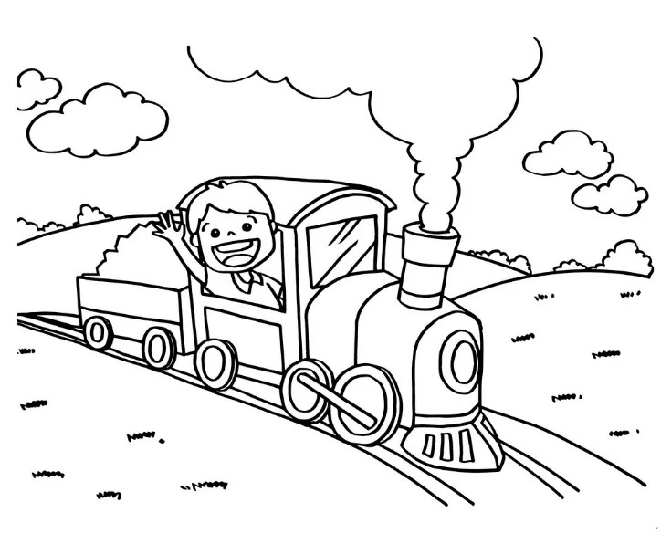 Train image Coloring Page - Free Printable Coloring Pages
