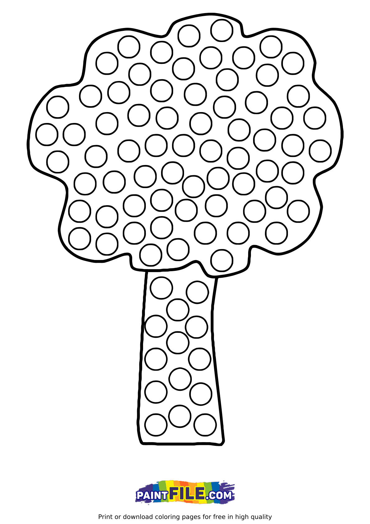 Apple Tree Pop It Coloring Page Free Printable Coloring Pages