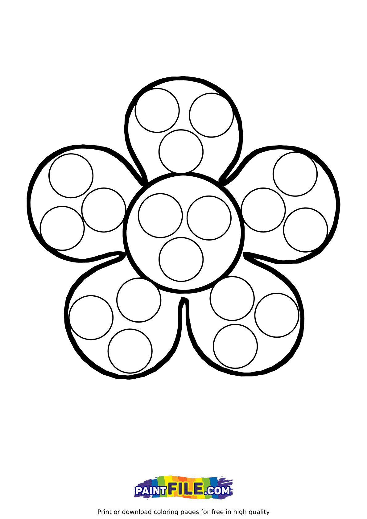 Flower Pop It Coloring Page Free Printable Coloring Pages