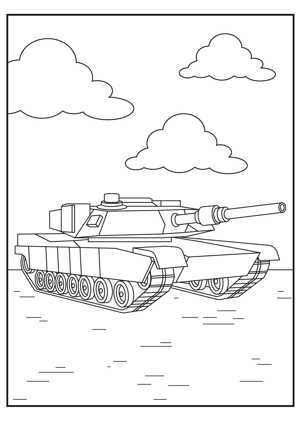 Printable Tank For Children Coloring Page - Free Printable Coloring Pages