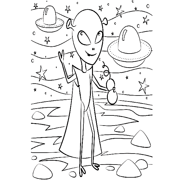 Printable Alien Coloring Pages - Free Printable Coloring Pages