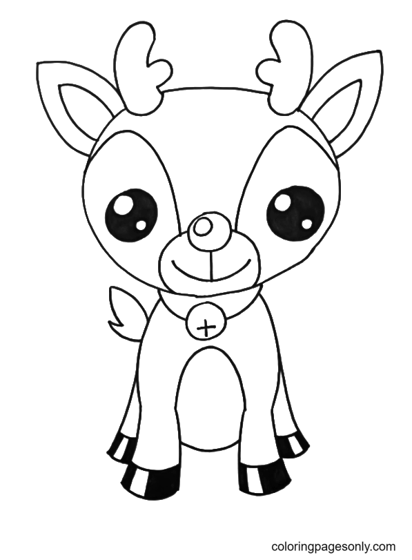 Baby Rudolph Christmas Coloring Page Free Printable Coloring Pages