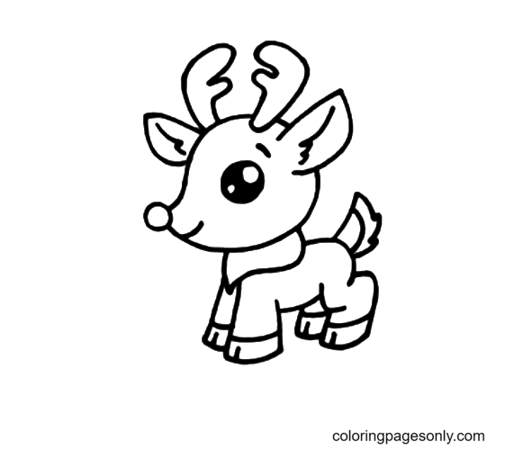 Draw Rudolph Face Coloring Page Free Printable Coloring Pages