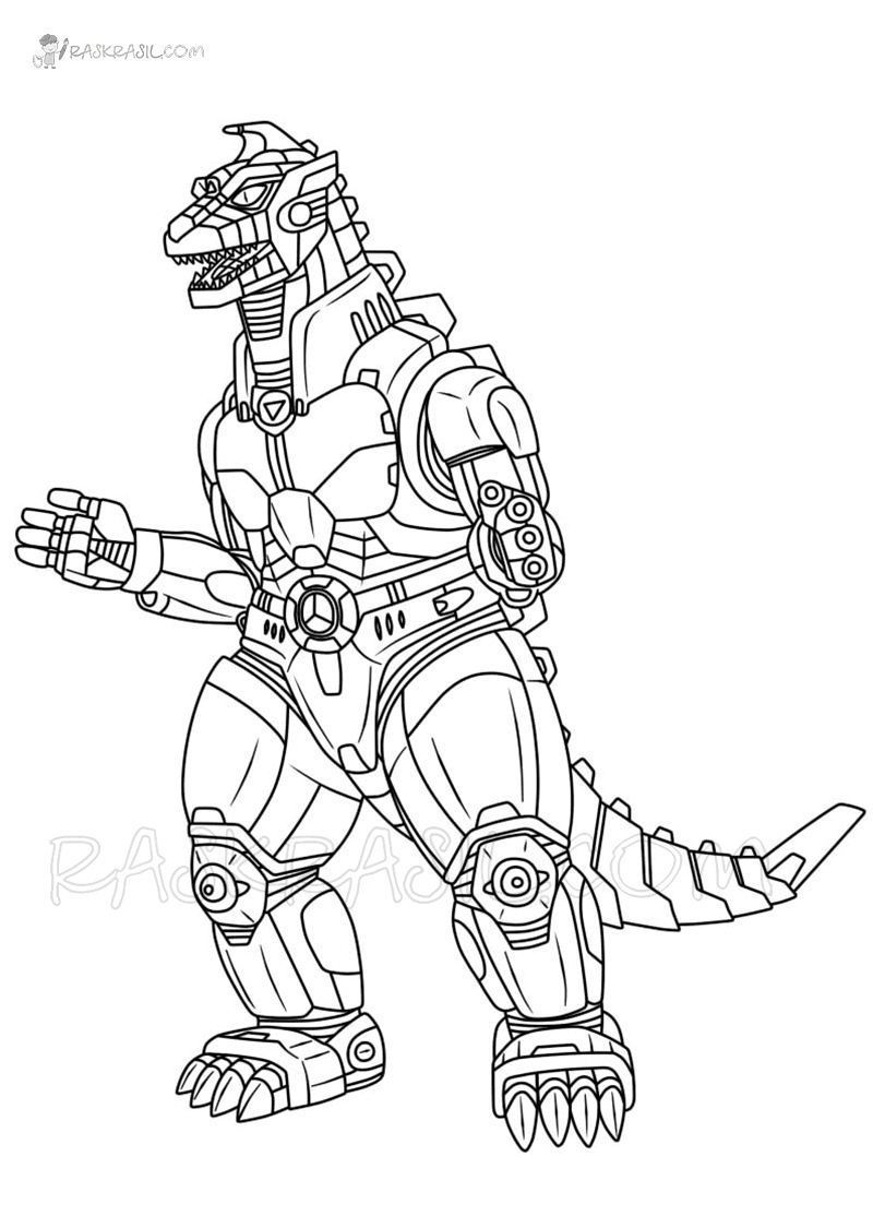 Cool Mechagodzilla Coloring Page Free Printable Coloring Pages