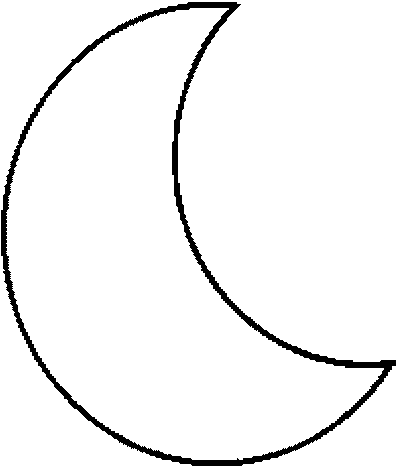 Crescent Moon Coloring Page - Free Printable Coloring Pages
