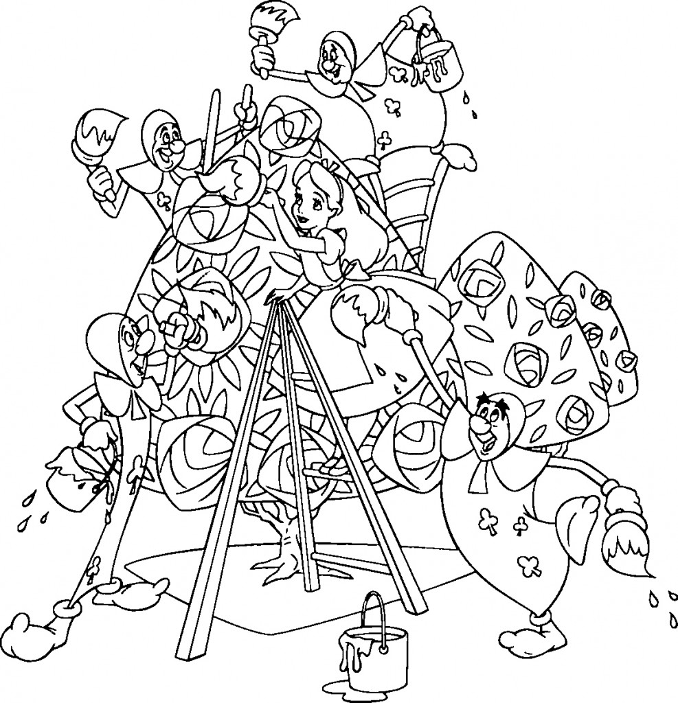 40+ Alice in Wonderland Coloring Pages Free Printable PDF, JPG, PNG