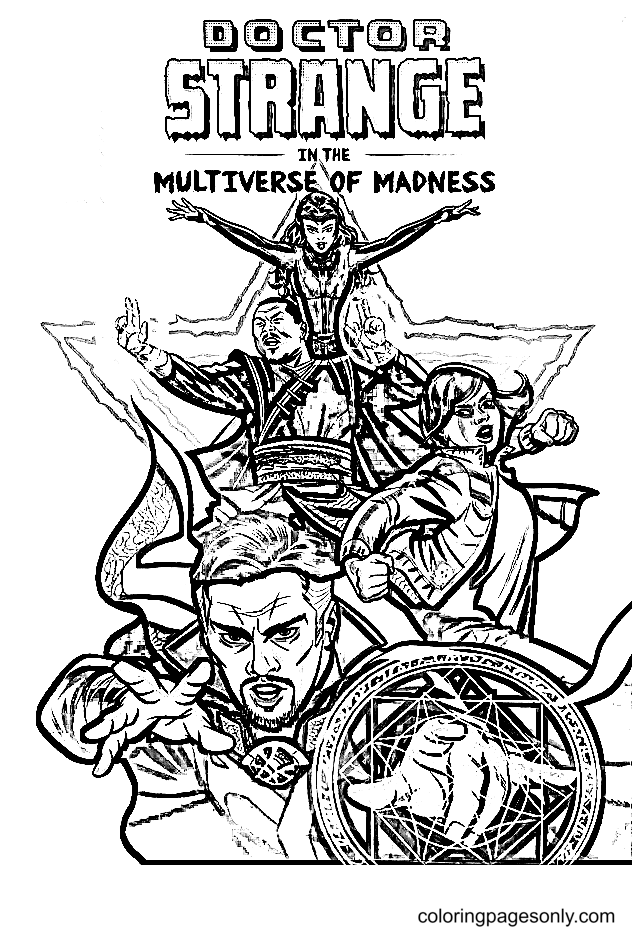 Doctor Strange 2 Coloring Page Free Printable Coloring Pages