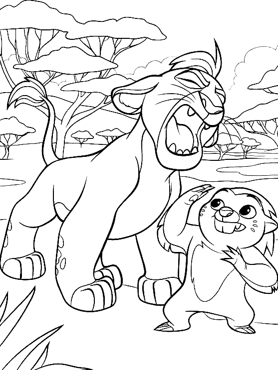 Kion con Bunga Coloring Pages Lion Guard Coloring Pages P??ginas