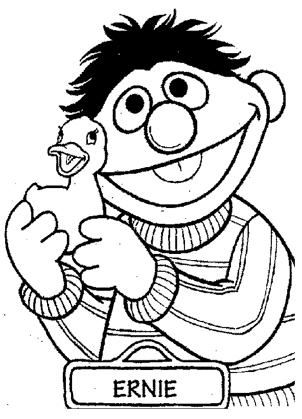 Sesame Street Ernie Coloring Page Free Printable Coloring Pages