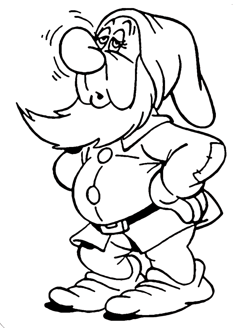 Grumpy Dwarf Coloring Pages