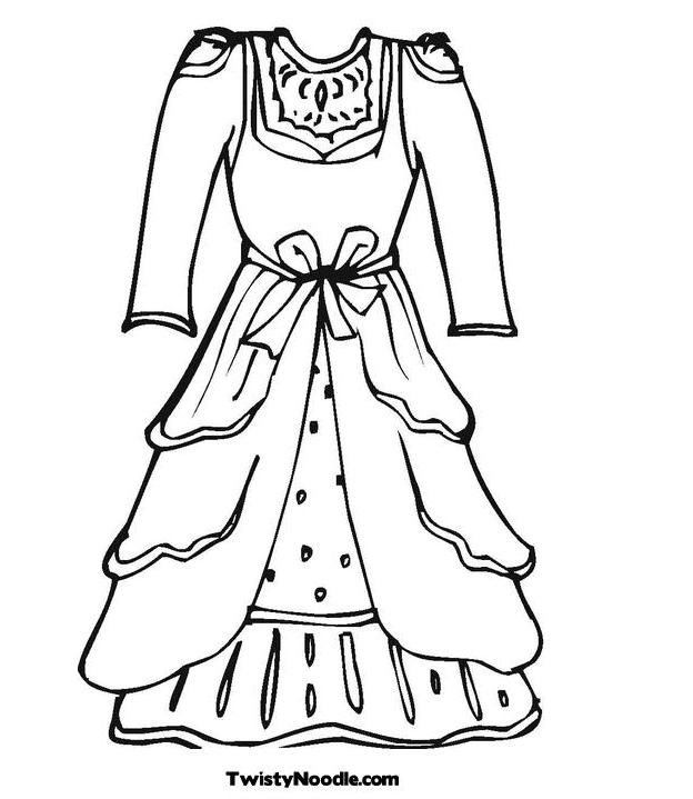 Beautiful Girl Dress Coloring Pages Dress Coloring Pages Coloring Pages For Kids And Adults