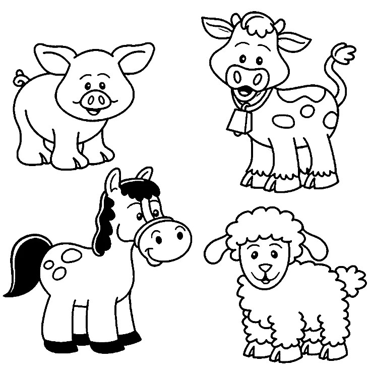 Farm Animals Coloring Page Free Printable Coloring Pages