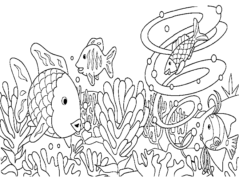 Free Rainbow Fish Coloring Page Free Printable Coloring Pages