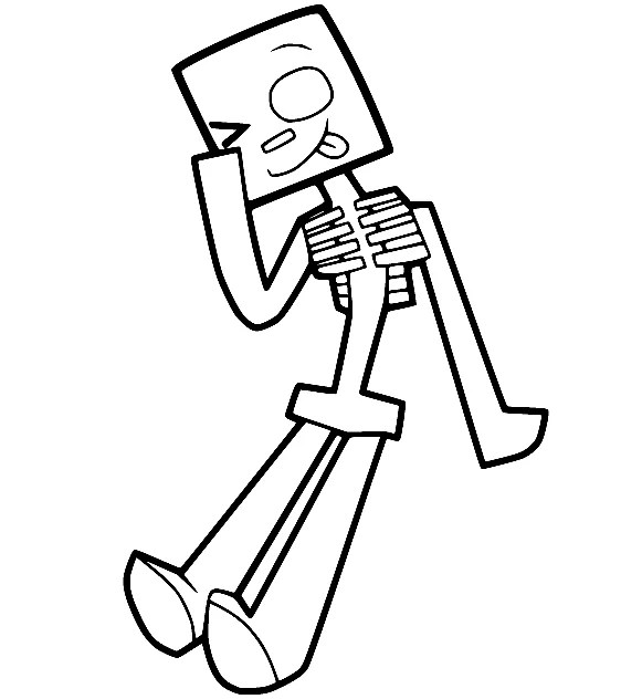 Minecraft Coloring Skeleton Coloring Page