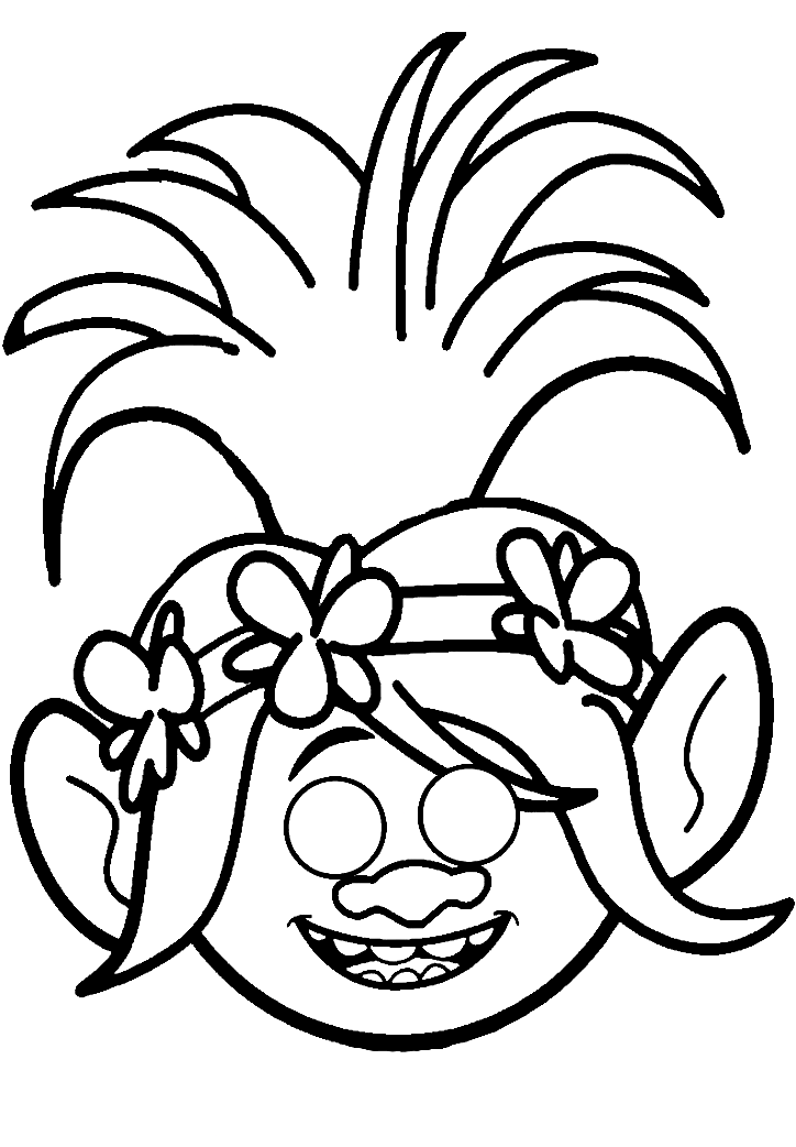 Poppy Face Coloring Page Free Printable Coloring Pages