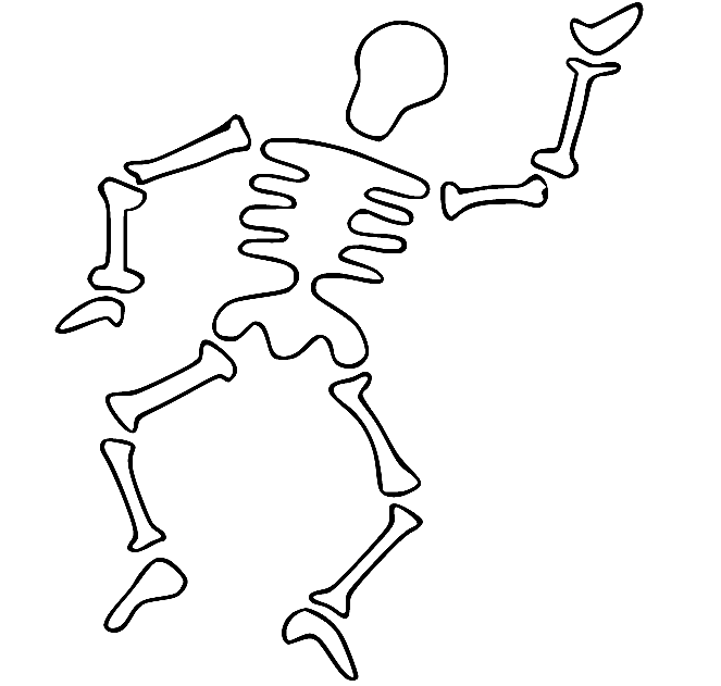 Skeleton Outline Coloring Page Free Printable Coloring Pages