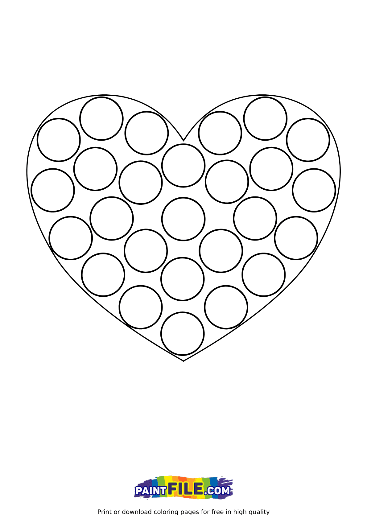 Heart Pop Art Coloring Pages