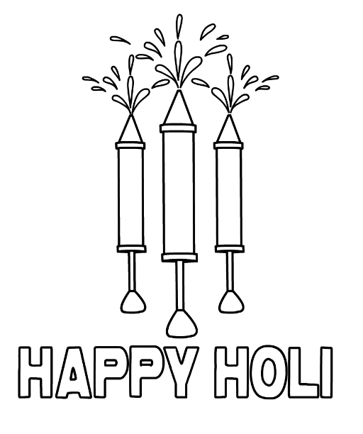 45 Holi Coloring Pages