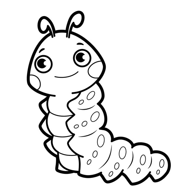Pretty Worm Coloring Page - Free Printable Coloring Pages