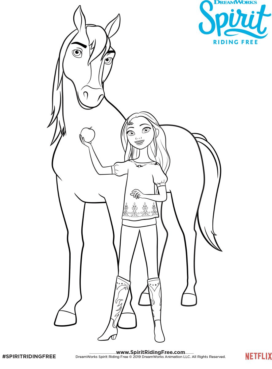 40+ Spirit Riding Free Coloring Pages Free Printable PDF, JPG, PNG