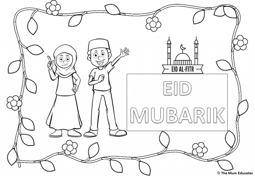 Eid alFitr Sheets Coloring Page Free Printable Coloring Pages