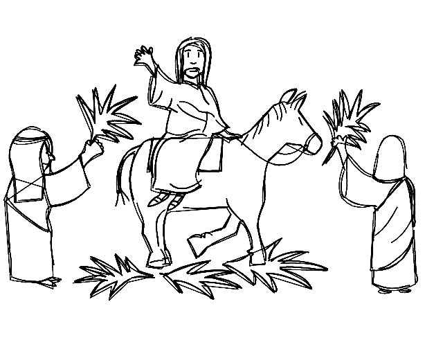 Palm Sunday Printable Free Coloring Page Free Printable Coloring Pages