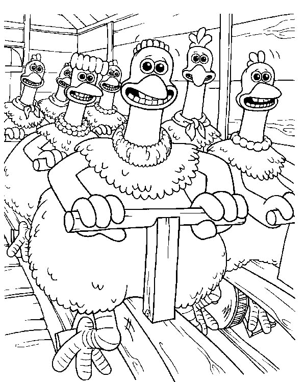 Chicken Run Páginas para colorear imprimibles gratis Chicken Run