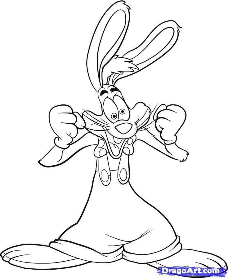 Roger Who Framed Roger Rabbit Coloring Page Free Printable Coloring