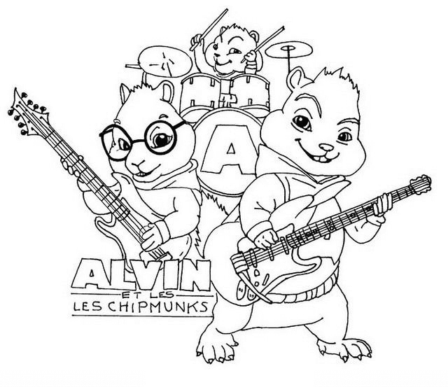 40+ Alvin and the Chipmunks Coloring Pages - Free Printable PDF, JPG