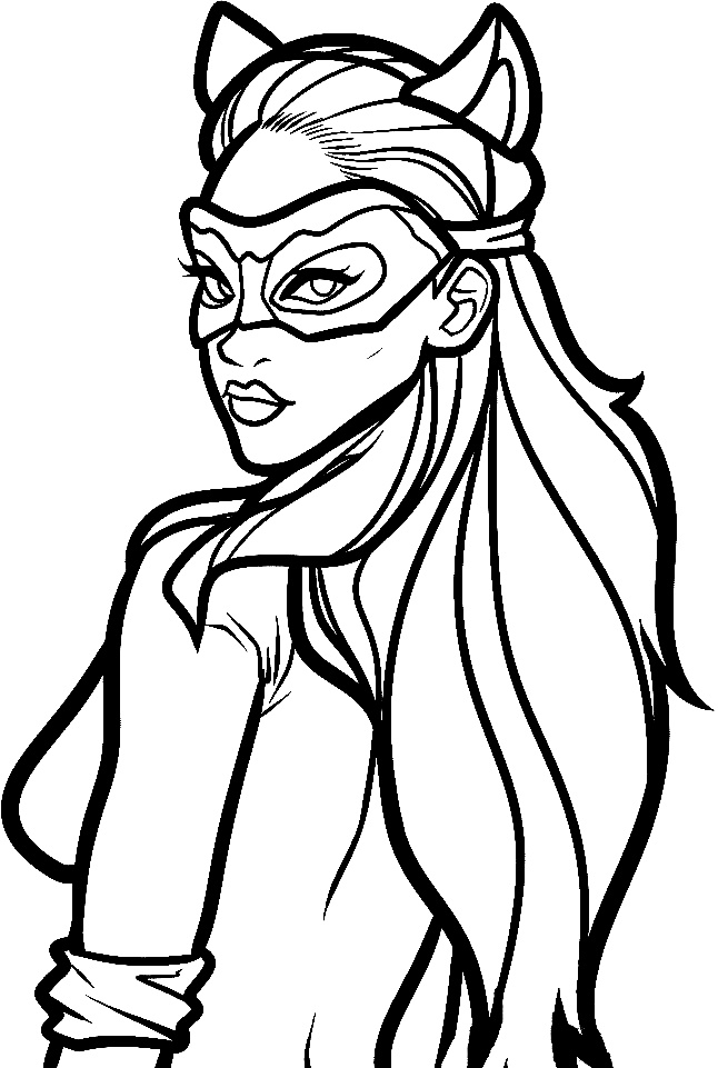Catwoman Coloring Pages Free Printable PDF, JPG, PNG & Online Coloring