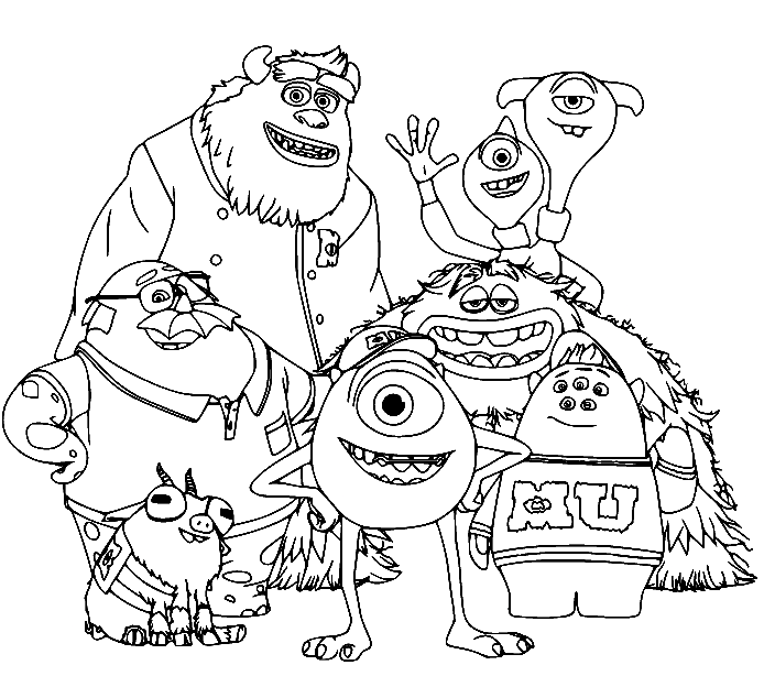 Disney Monsters University Coloring Pages