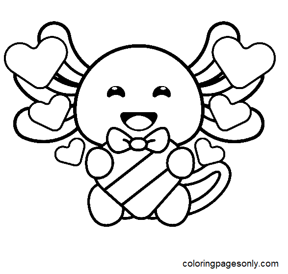 Axolotl Coloring Pages Free Printable Coloring Pages