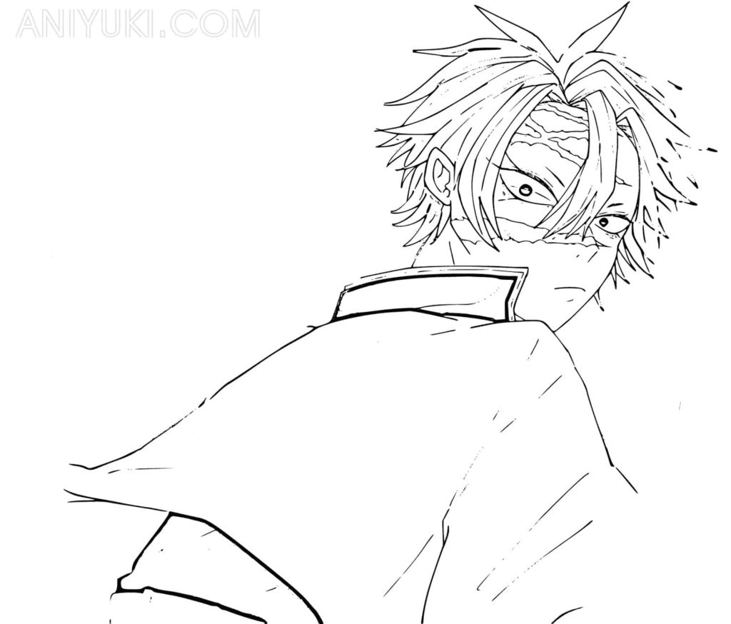 30+ Sanemi Shinazugawa Coloring Pages Free Printable PDF, JPG, PNG