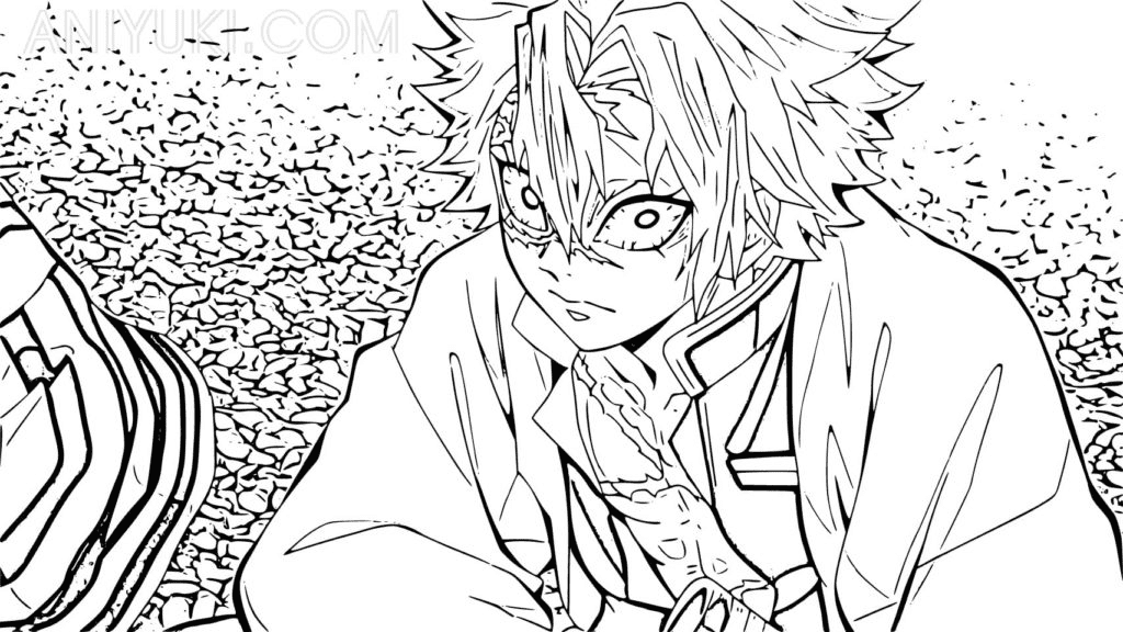 30+ Sanemi Shinazugawa Coloring Pages Free Printable PDF & Online