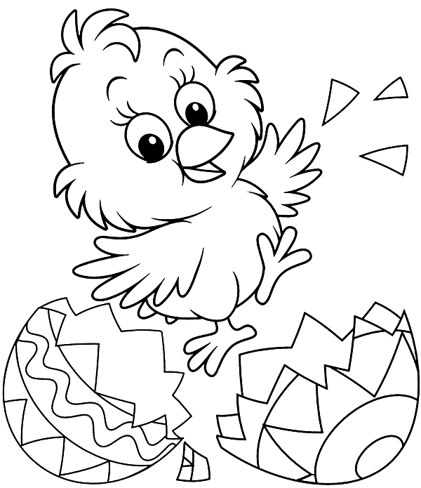 Little Chick Easter Coloring Page Free Printable Coloring Pages
